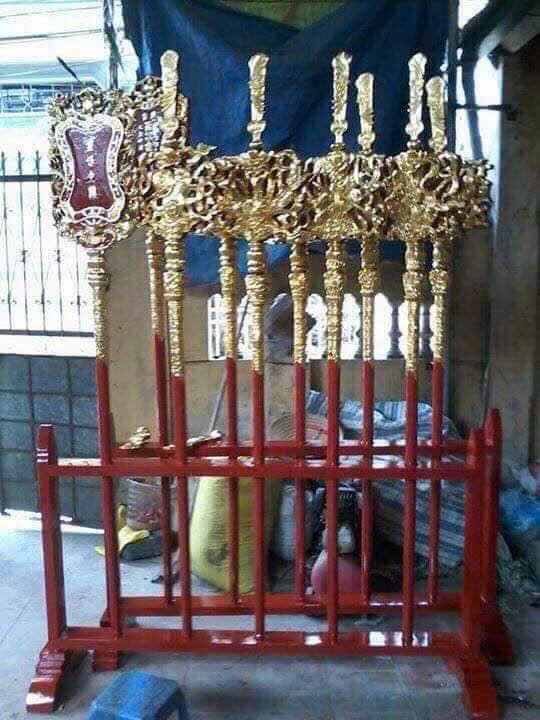 Bộ Chấp Kích – Binh Khí thờ bằng gỗ, mẫu siêu khủng