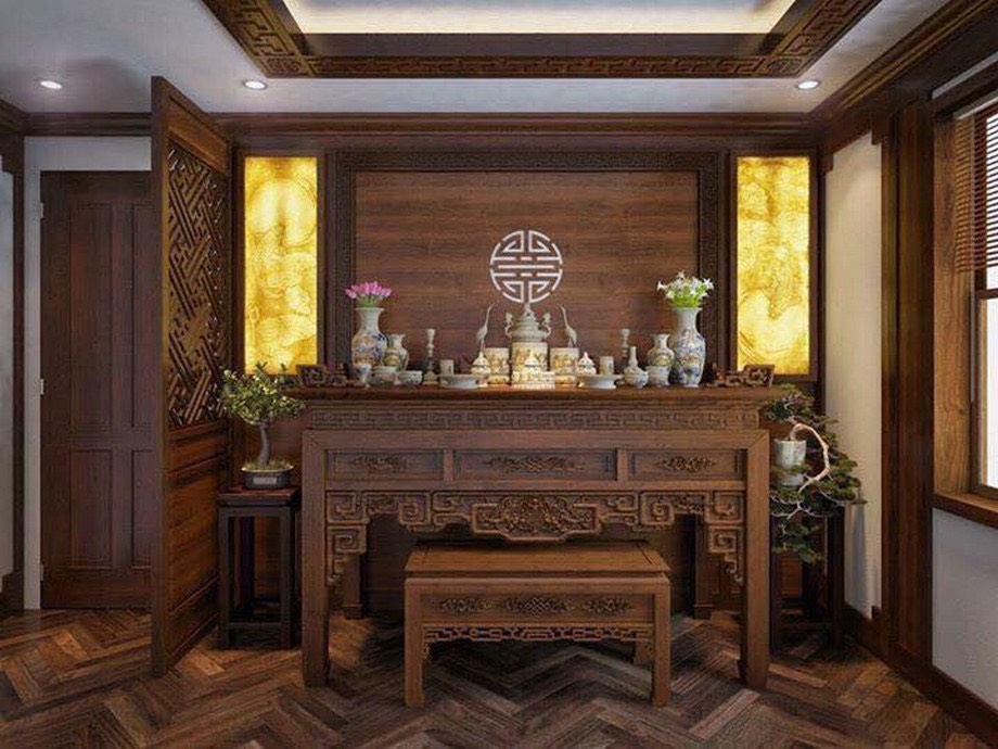 Phòng thờ căn hộ chung cư nhỏ PTCC004