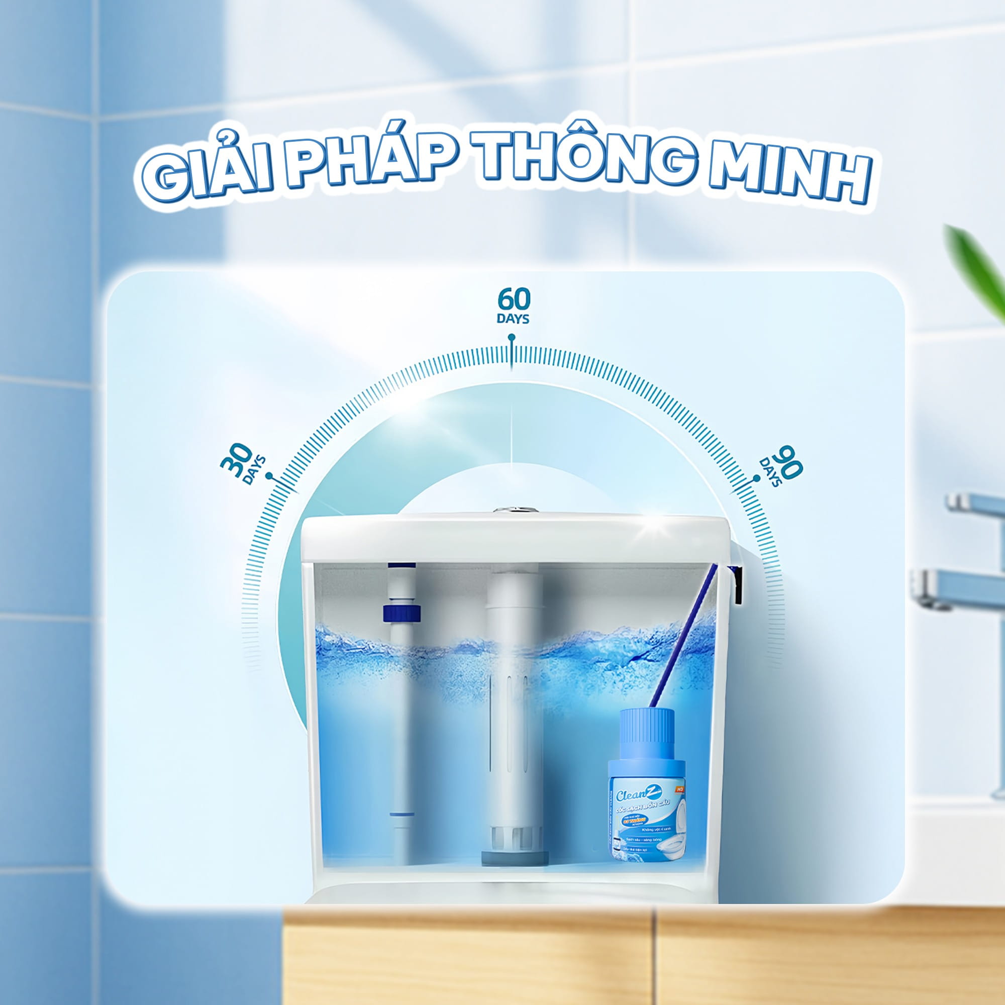 CỐC THẢ BỒN CẦU CLEANZ: GIẢI PHÁP GIỮ BỒN CẦU SẠCH THƠM, TIẾT KIỆM THỜI GIAN CHO MỌI GIA ĐÌNH