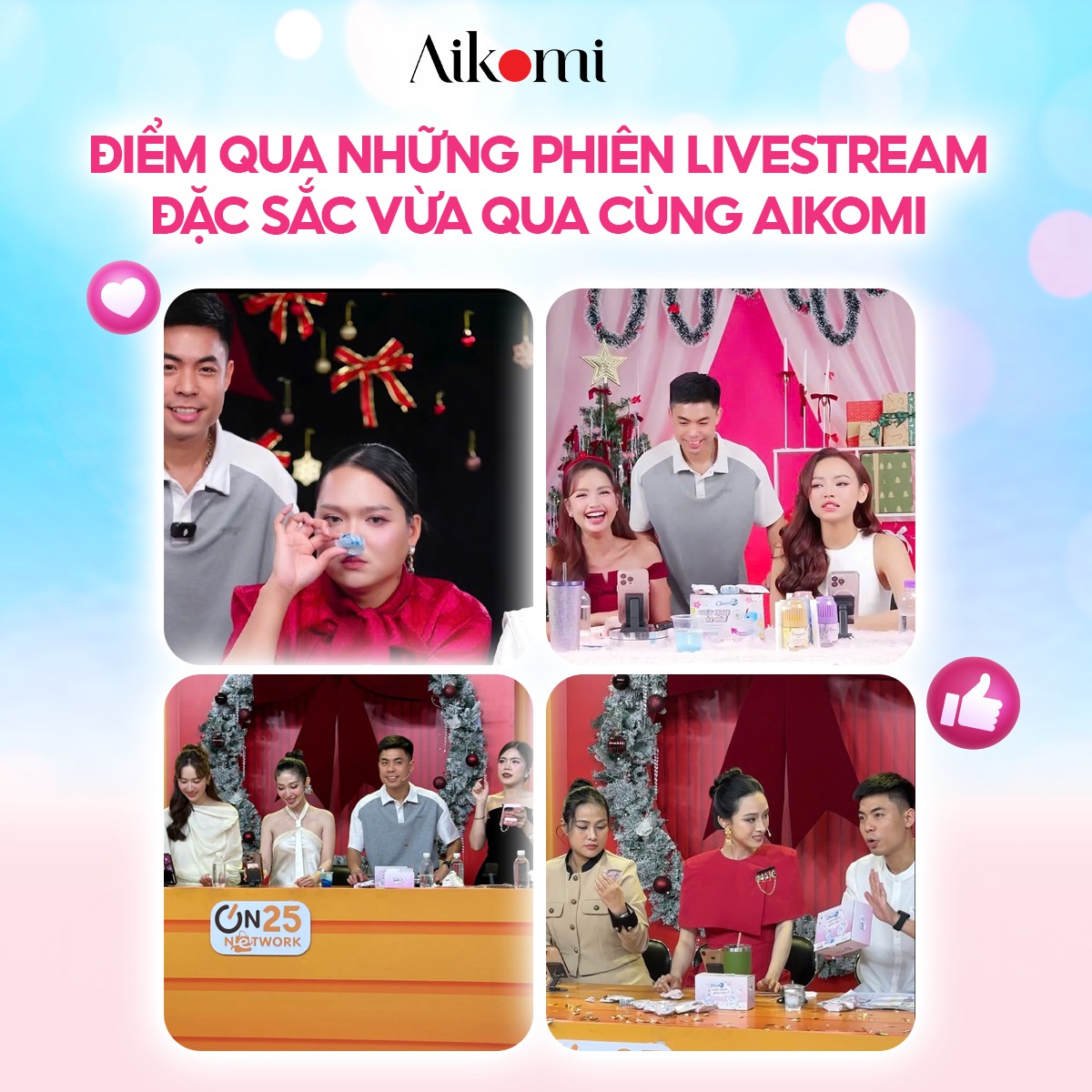 BÙNG NỔ CHUỖI LIVESTREAM ĐỈNH CAO: AIKOMI CÙNG ĐÀM ĐỨC KHUẤY ĐẢO CỘNG ĐỒNG MUA SẮM TRÊN TIKTOKSHOP
