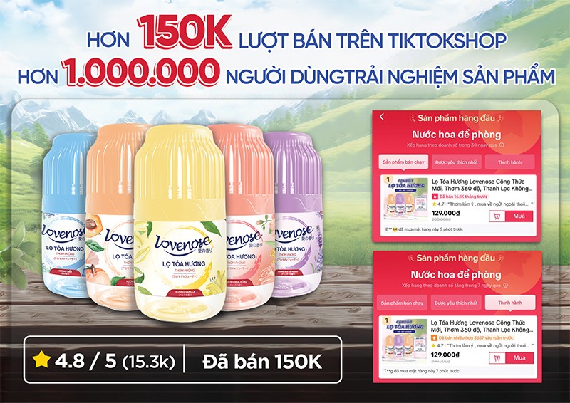 Lọ tỏa hương Lovenose thơm 360 độ - Lựa chọn hàng đầu ngành hàng nước