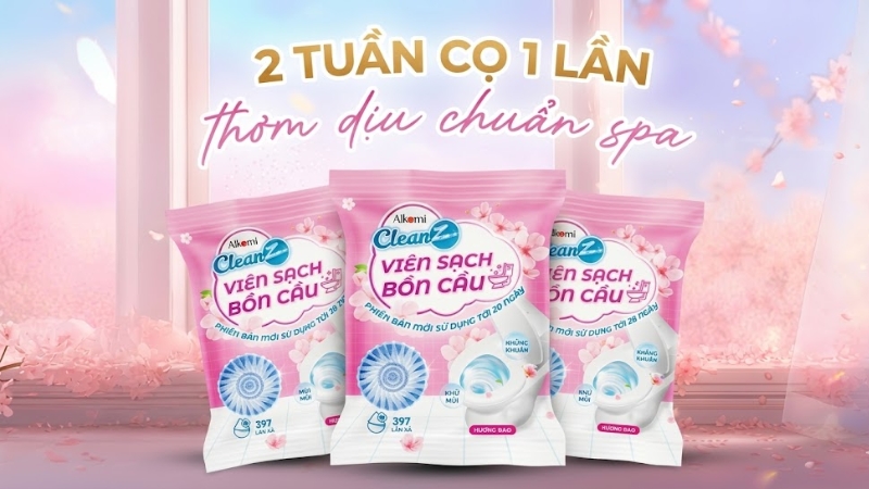 Viên Sạch Bồn Cầu CleanZ “2 Tuần Cọ 1 Lần”, Thơm Dịu Chuẩn Spa
