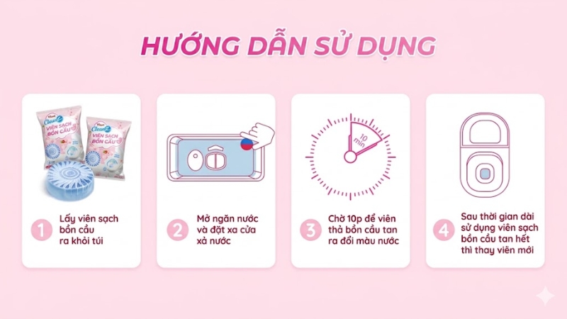 Chỉ vài bước đơn giản để duy trì toilet sạch thơm suốt hai tuần