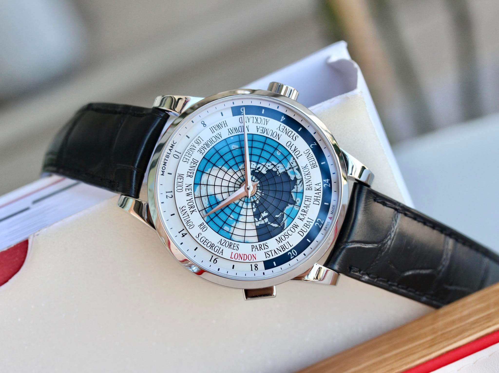MontBlanc Worldtimer Dây Da 112308 Size 41