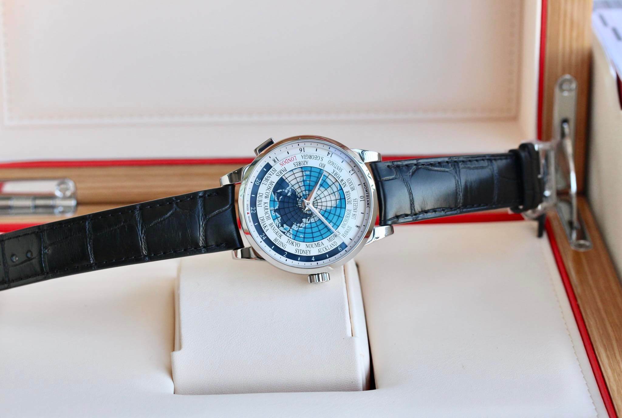 MontBlanc Worldtimer Dây Da 112308 Size 41