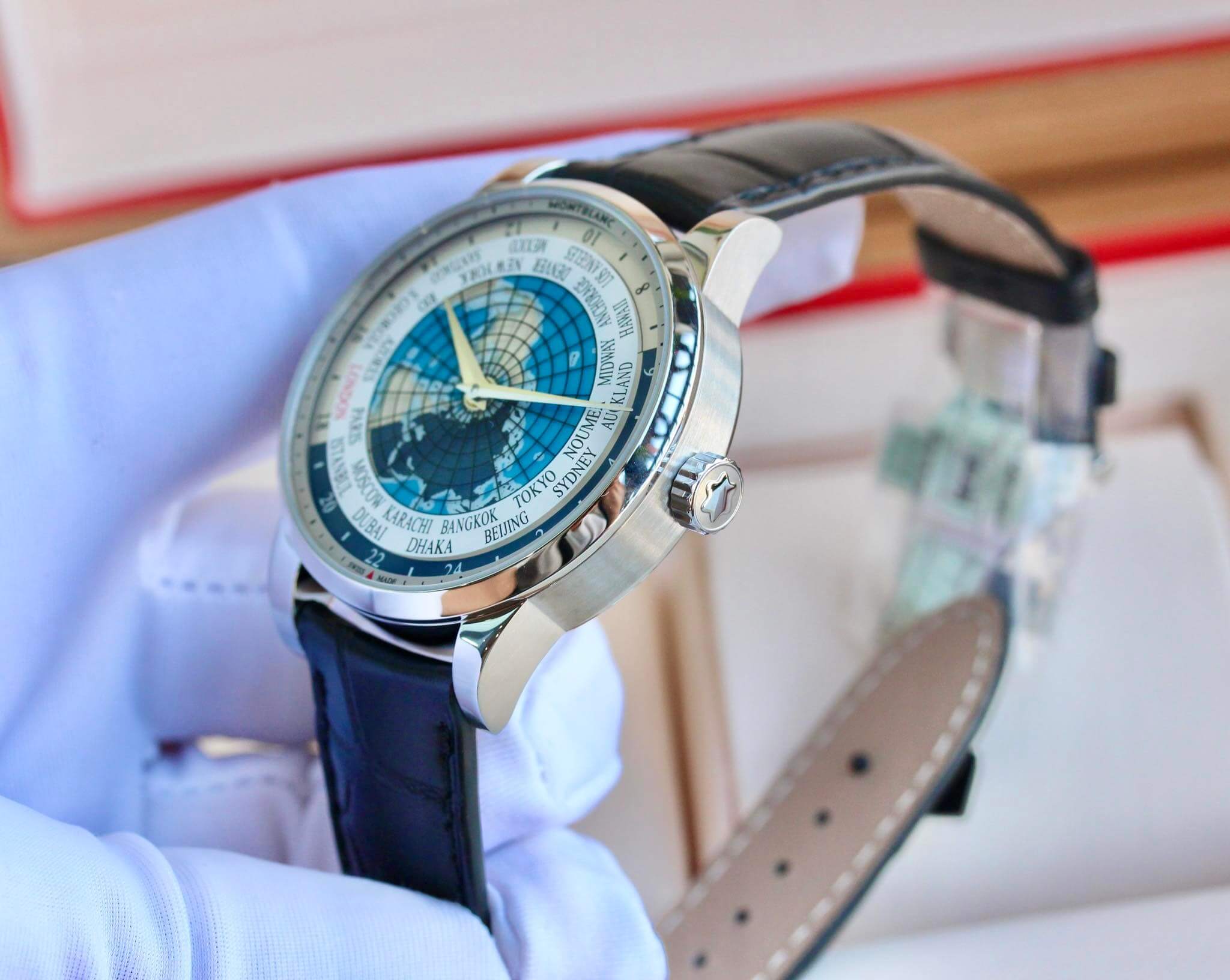 MontBlanc Worldtimer Dây Da 112308 Size 41