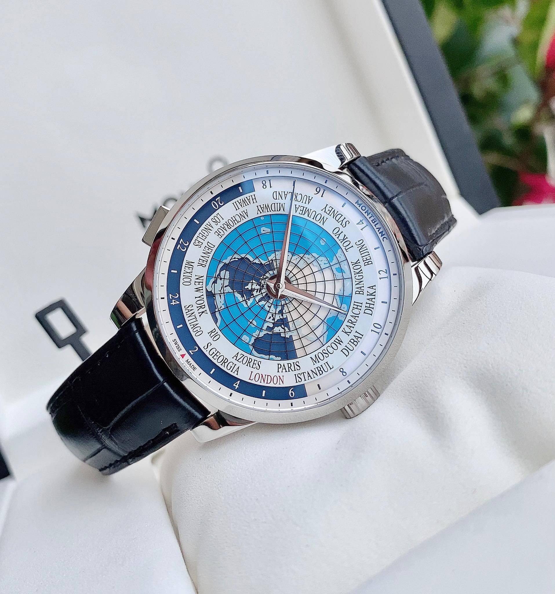 MontBlanc Worldtimer Dây Da 112308 Size 41