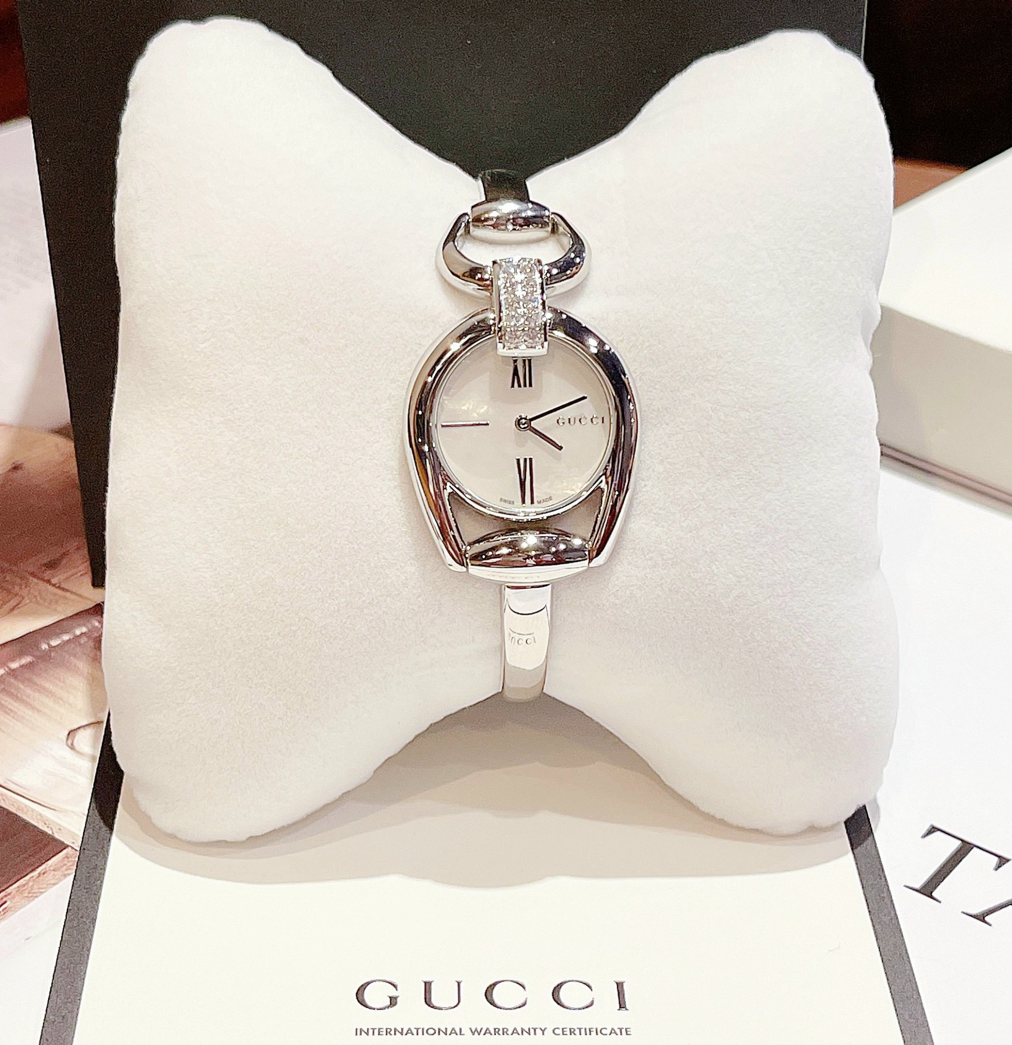Gucci Horsebit Collection Mother of Pearl Dial Ladies Watch