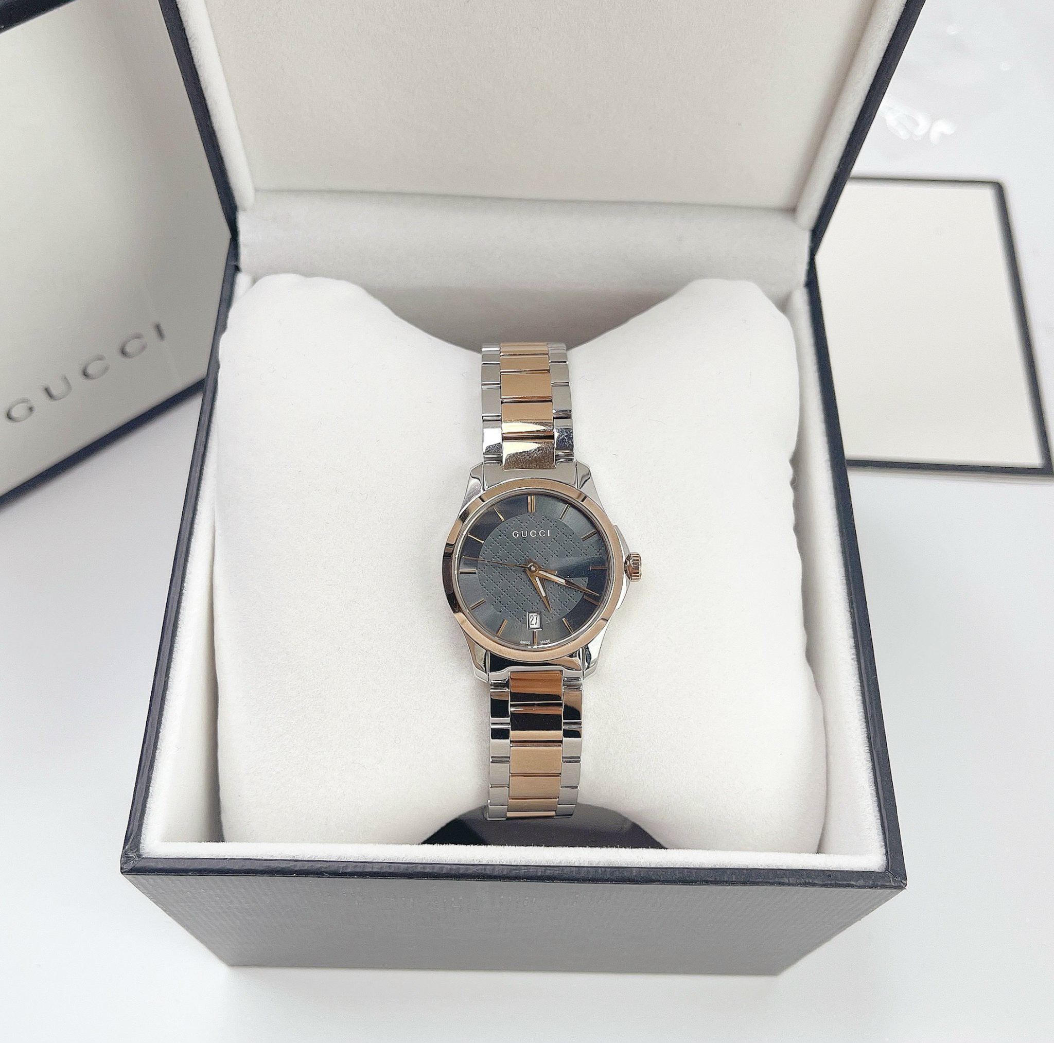 Gucci G-Timeless Grey Dial Ladies Watch