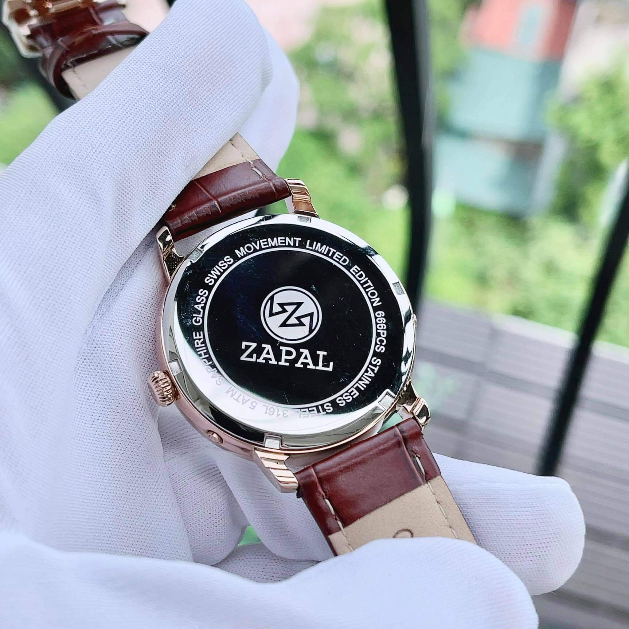Zapal ZP201WR mặt trắng viền vàng