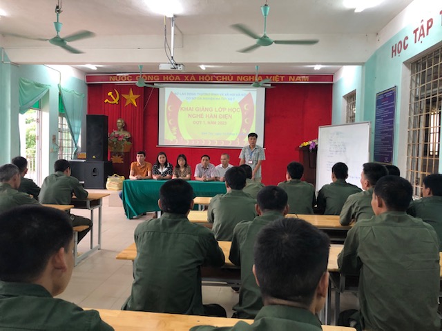 KHAI GIẢNG LỚP NGHỀ HÀN ĐIỆN KHÓA 1, NĂM 2023 TẠI CƠ SỞ CAI NGHIỆN MA TÚY SỐ 7 HÀ NỘI