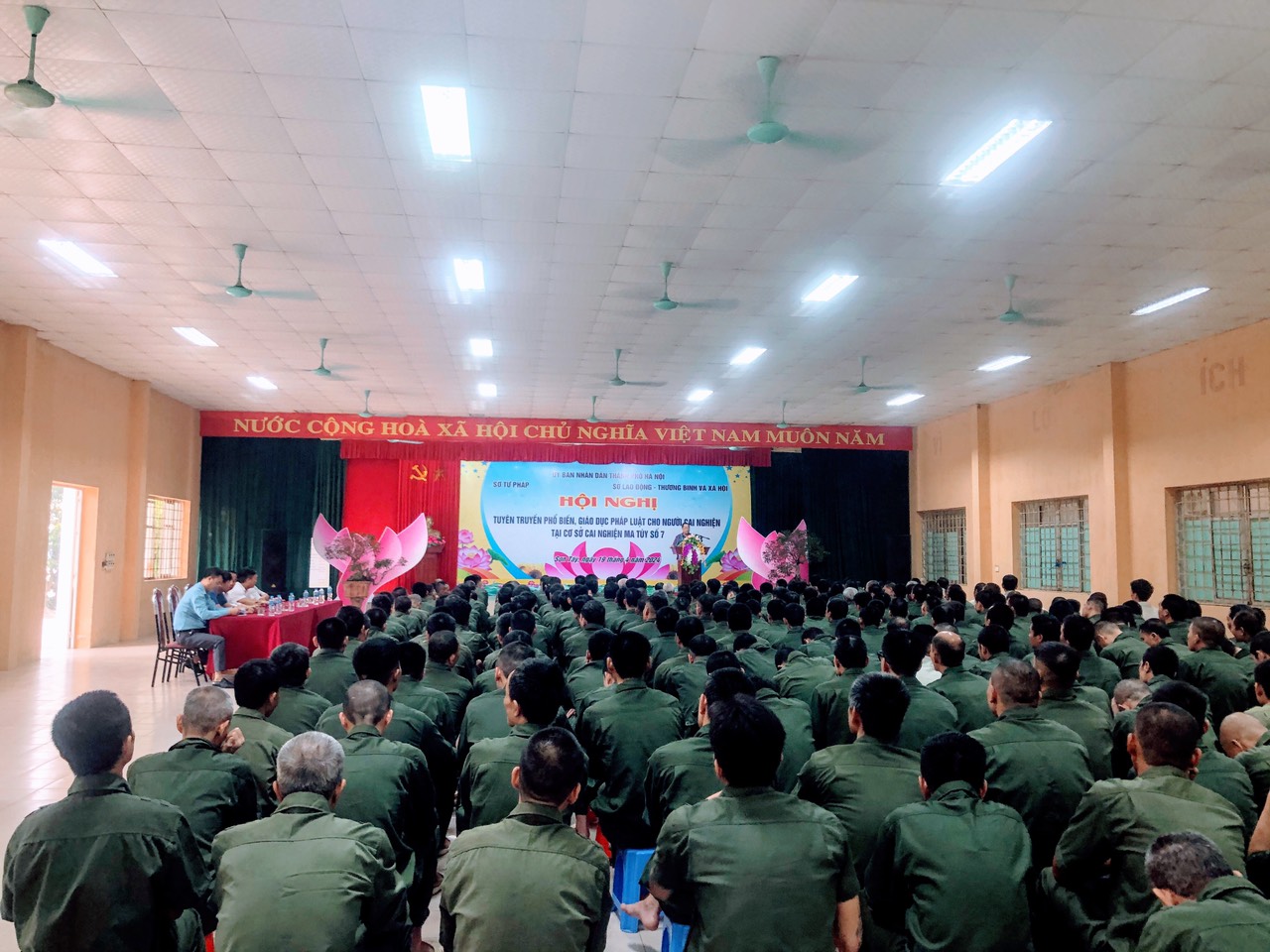 Cơ sở cai nghiện ma túy số 7 Hà Nội tổ chức Hội nghị tuyên truyền, phổ biến, giáo dục pháp luật cho học viên cai nghiện ma túy tại Cơ sở