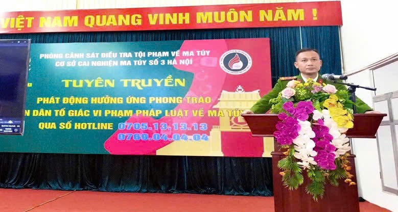 Cơ sở cai nghiện ma túy số 3 Hà Nội Tuyên truyền, phát động hưởng ứng phong trào toàn dân tố giác vi phạm pháp luật về ma túy.