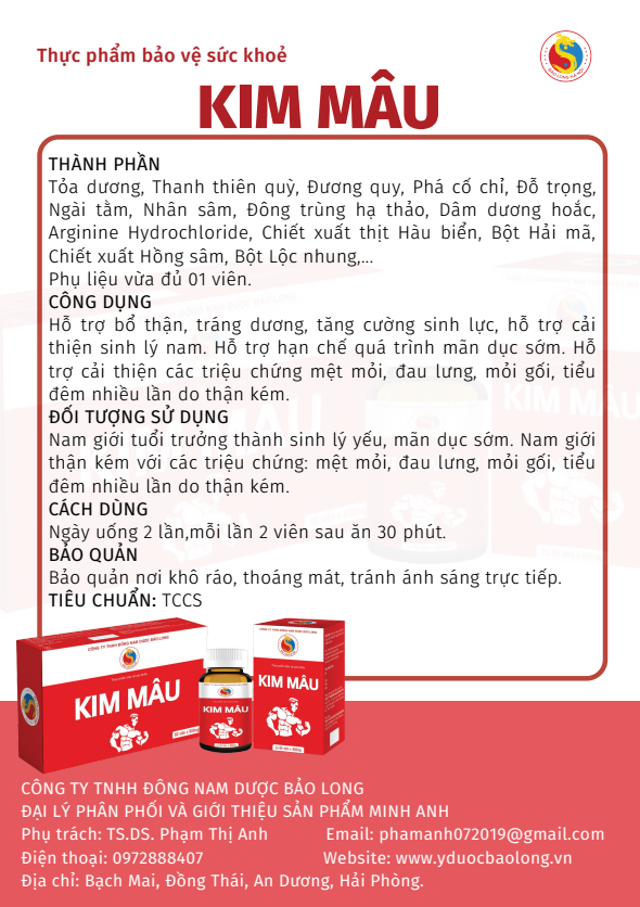 Thành Phần Kim Mâu Bảo Long: Bí Quyết Thảo Dược Hỗ Trợ Sinh Lý Nam