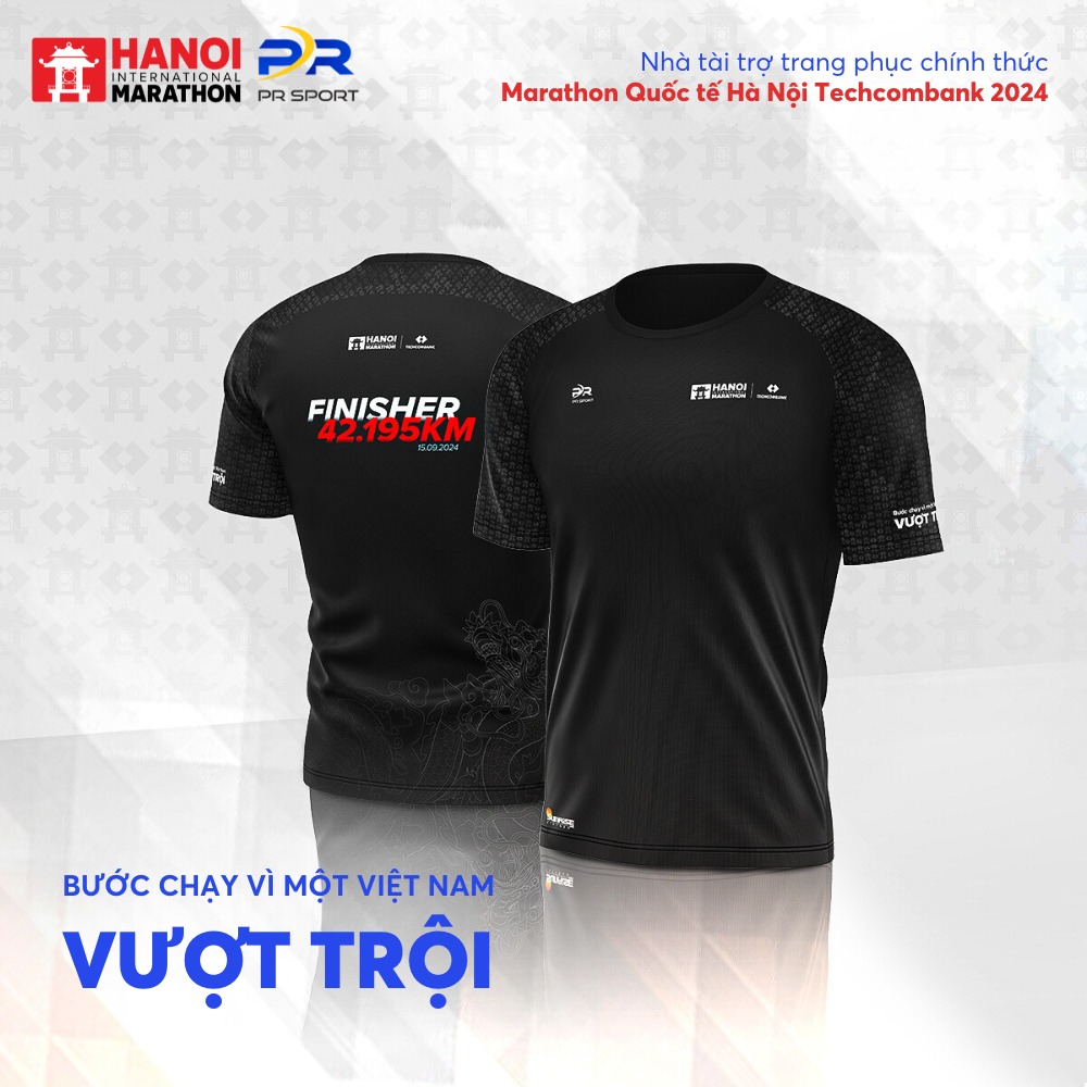 LỘ DIỆN ÁO HOÀN THÀNH CỰ LY MARATHON GIẢI MARATHON QUỐC TẾ HÀ NỘI TECHCOMBANK | PR SPORT hân hạnh là Nhà tài trợ trang phục chính thức