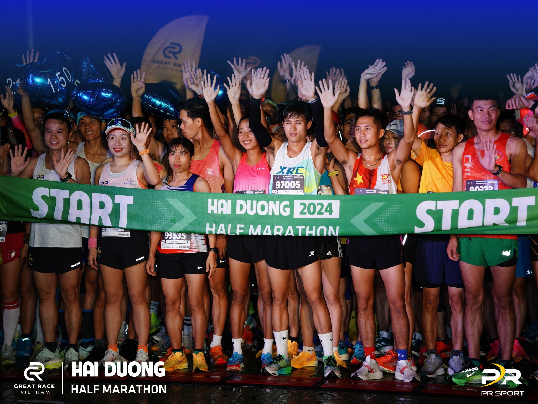 Cùng PR SPORT nhìn lại hình ảnh cực cháy tại vạch xuất phát cực ly 21km Hai Duong Half Marathon 2024