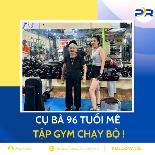 CỤ BÀ 96 TUỔI MÊ TẬP GYM, CHẠY BỘ | PR SPORT