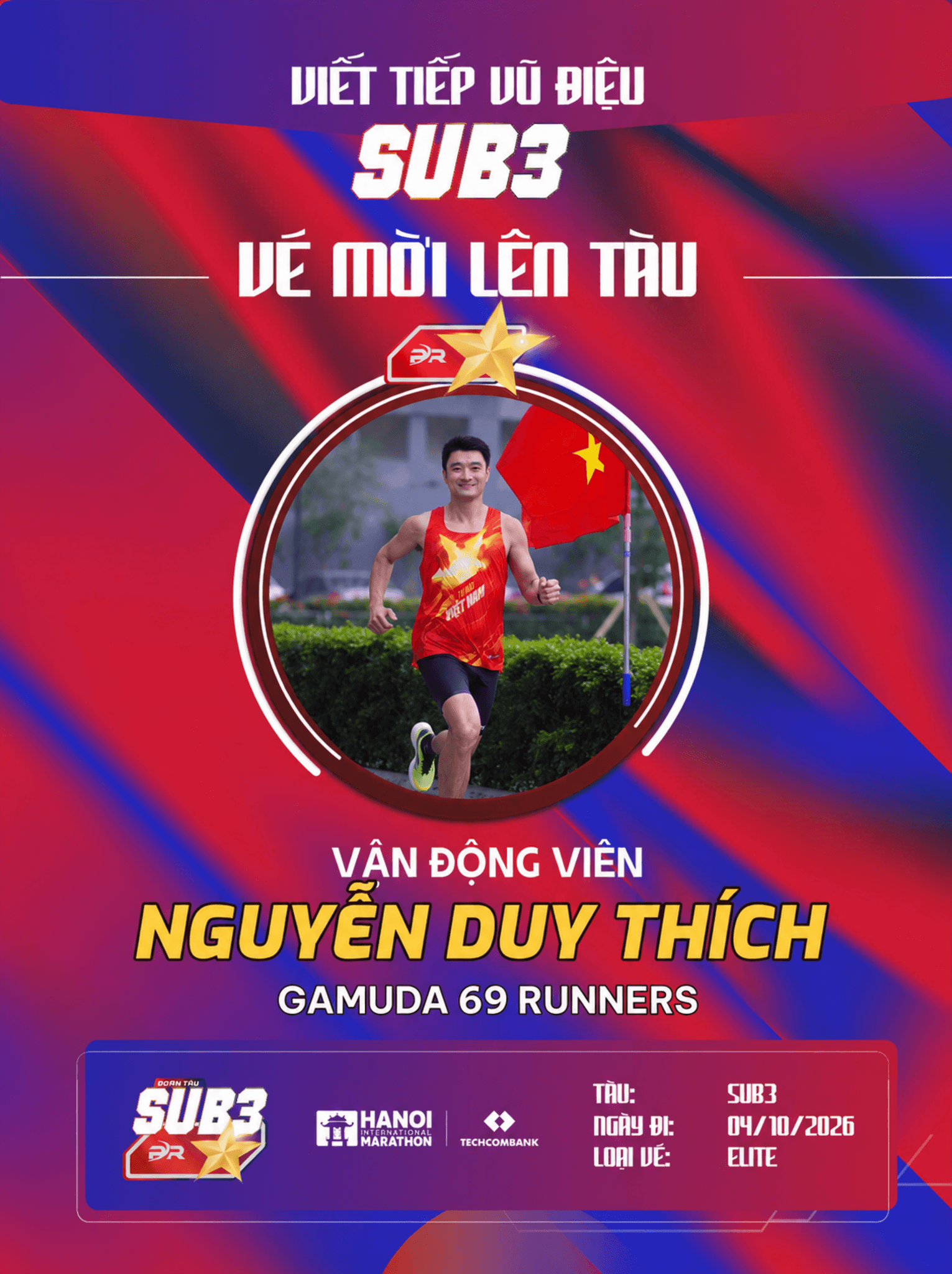 Nguyễn Duy Thích: Bản Lĩnh Chân Chạy Gamuda 69 Runners Và Khát Vọng Tái Hiện Vũ Điệu Sub 3 Tại Hà Nội 2026