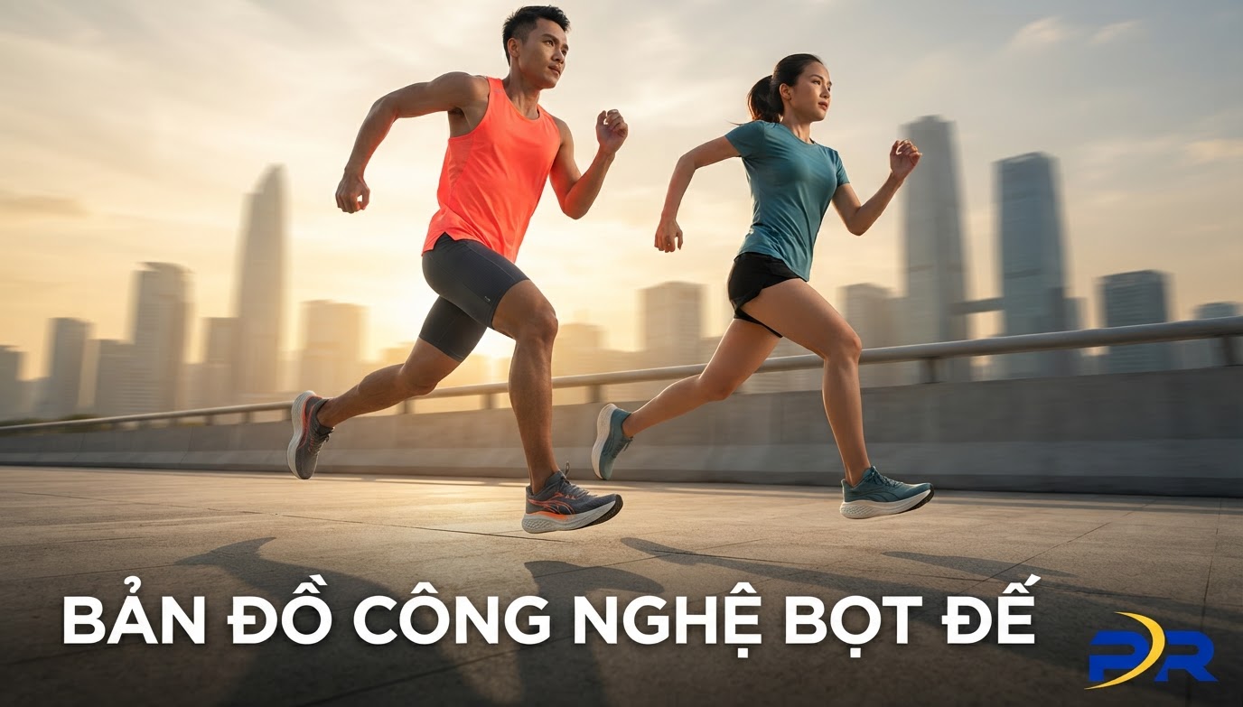 Bản Đồ Công Nghệ Đế Giày Chạy Bộ: So Sánh Chi Tiết Bọt PEBA, TPU Và Supercritical EVA