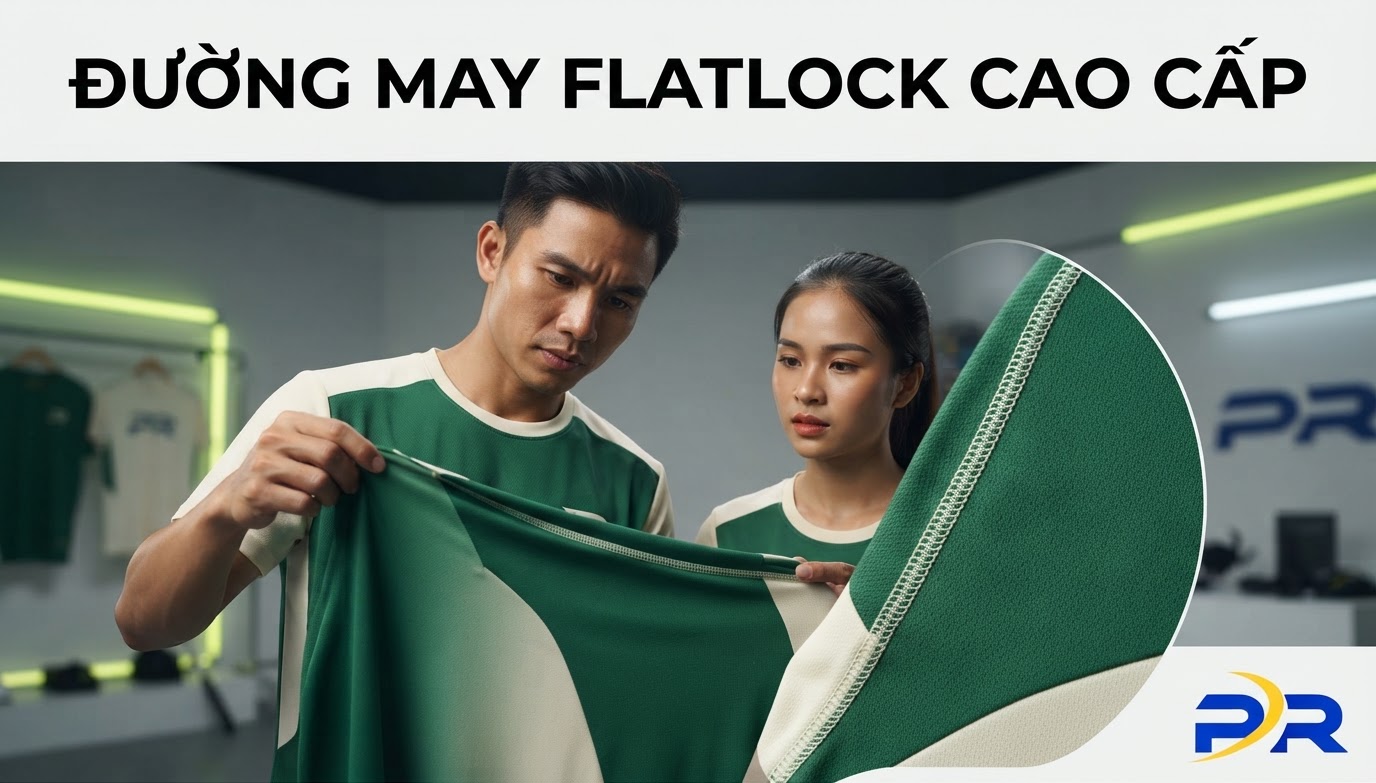 Đường May Phẳng Flatlock 4 Kim 6 Chỉ: Giải Pháp Triệt Tiêu Ma Sát Cho Trang Phục Pickleball Thi Đấu Đỉnh Cao