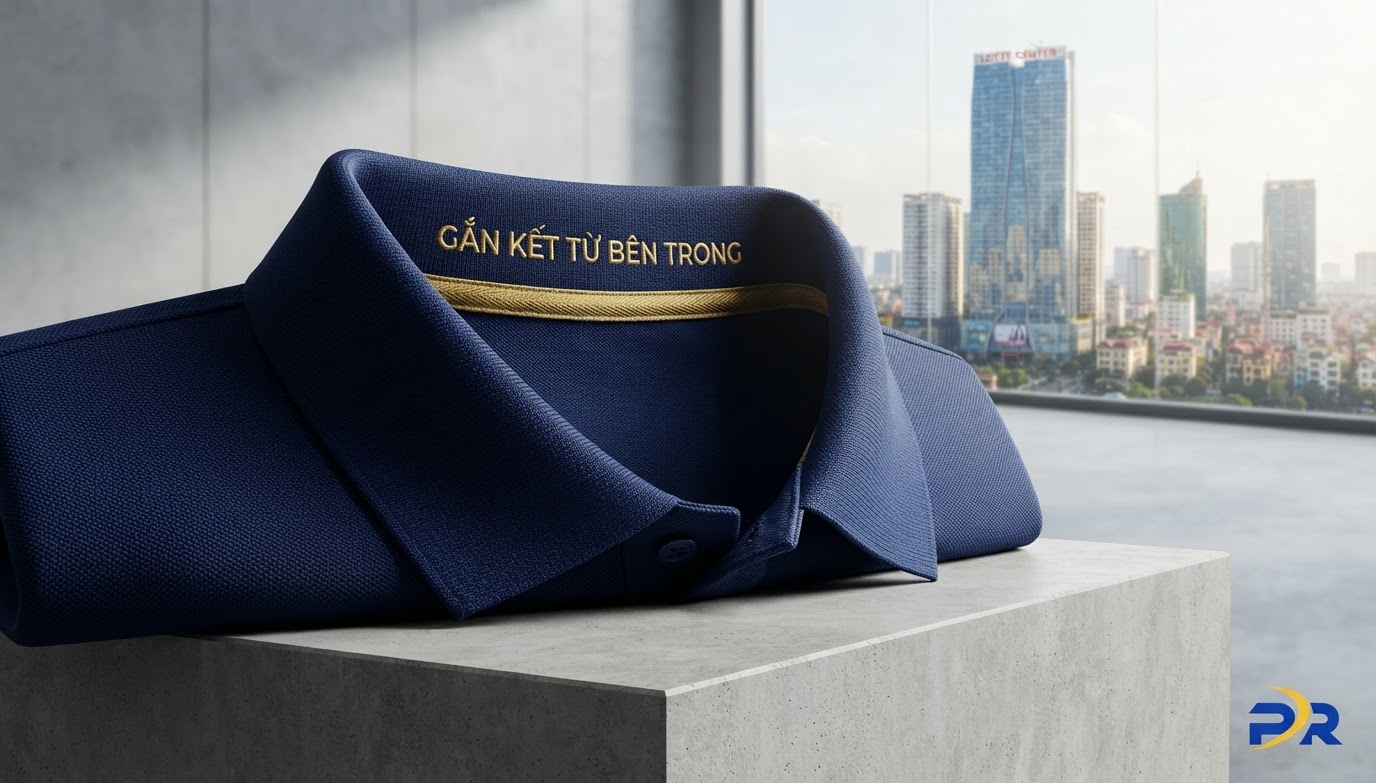 Nghệ Thuật Khắc Ghi Slogan Bên Trong Gáy Áo Đồng Phục: Thông Điệp Nội Bộ Kín Đáo Và Sâu Sắc Dành Cho Nhân Sự Doanh Nghiệp