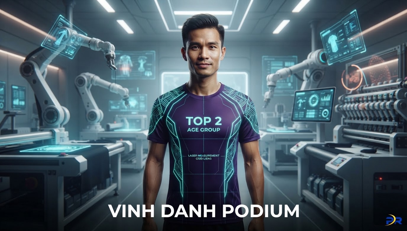 Giải Pháp Thiết Kế Cá Nhân Hóa Áo Đấu Vinh Danh Thành Tích Bục Nhận Giải (Podium Top Age Group)