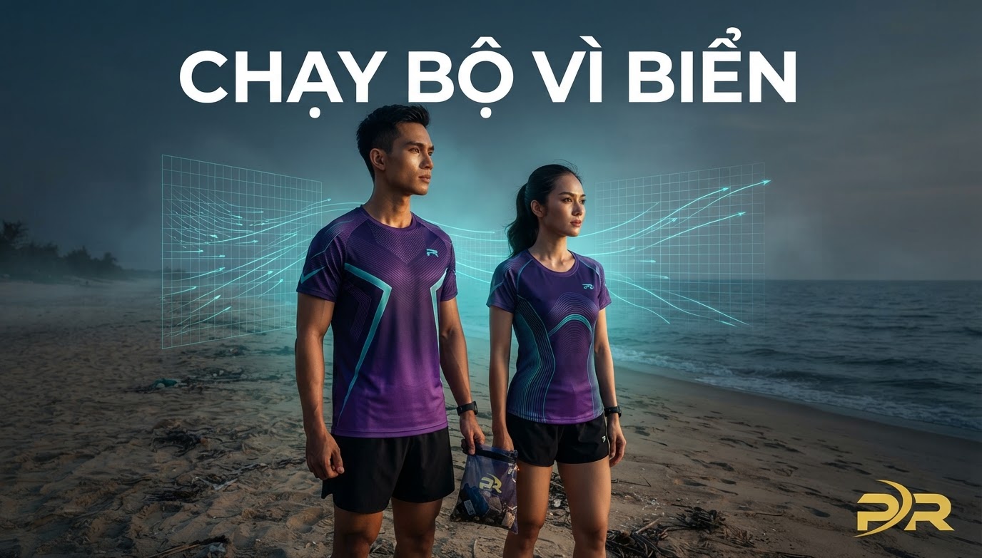 Giải Pháp Thiết Kế Áo Nhóm Chạy Bộ Plogging Bảo Vệ Môi Trường Biển: Kỹ Thuật May Đo Công Thái Học Và Vật Liệu Tái Chế Hiệu Năng Cao PR SPORT