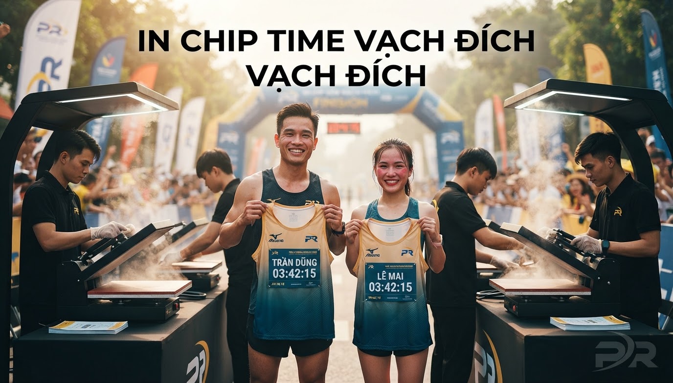 Dịch vụ in tên và thời gian hoàn thành (Chip Time) lấy ngay tại vạch đích: Đột phá trải nghiệm cá nhân hóa cho CLB và giải chạy