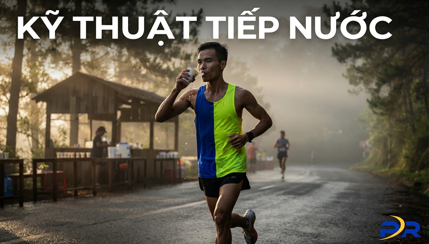 Kỹ Thuật Tiếp Nước Đỉnh Cao Khi Chạy Bộ: Bí Quyết Uống Nước Không Sặc Và Không Rơi Cốc Từ Chuyên Gia PR Sport