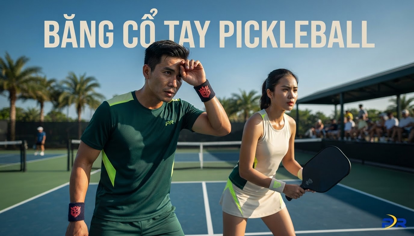 Băng Cổ Tay Thể Thao Pickleball (Wristband) Dệt Logo Đội Nhóm: Giải Pháp Kiểm Soát Mồ Hôi Tức Thì & Nâng Tầm Nhận Diện Thi Đấu Chuyên Nghiệp