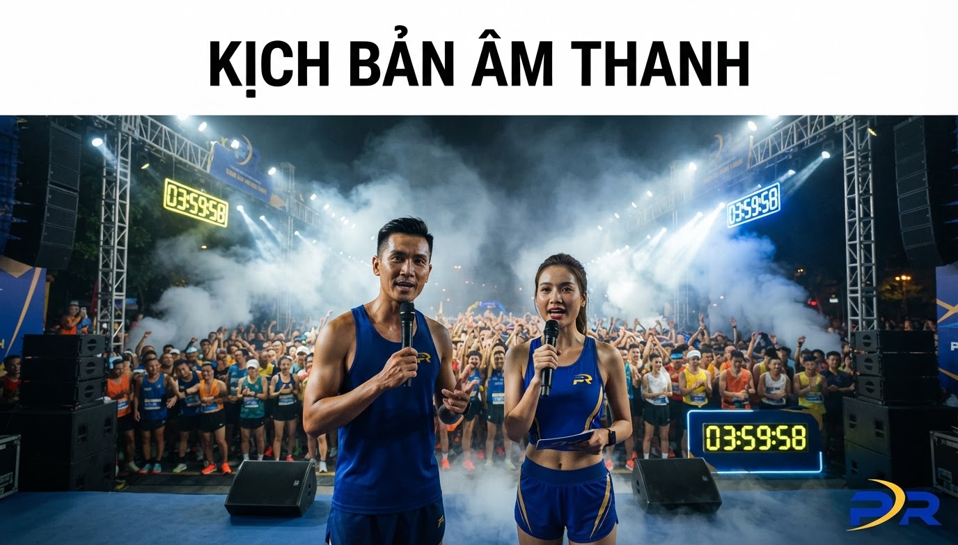 KỊCH BẢN MC VÀ HỆ THỐNG ÂM THANH GIẢI CHẠY: CÔNG THỨC VẬN HÀNH BÙNG NỔ NĂNG LƯỢNG ĐƯỜNG ĐUA