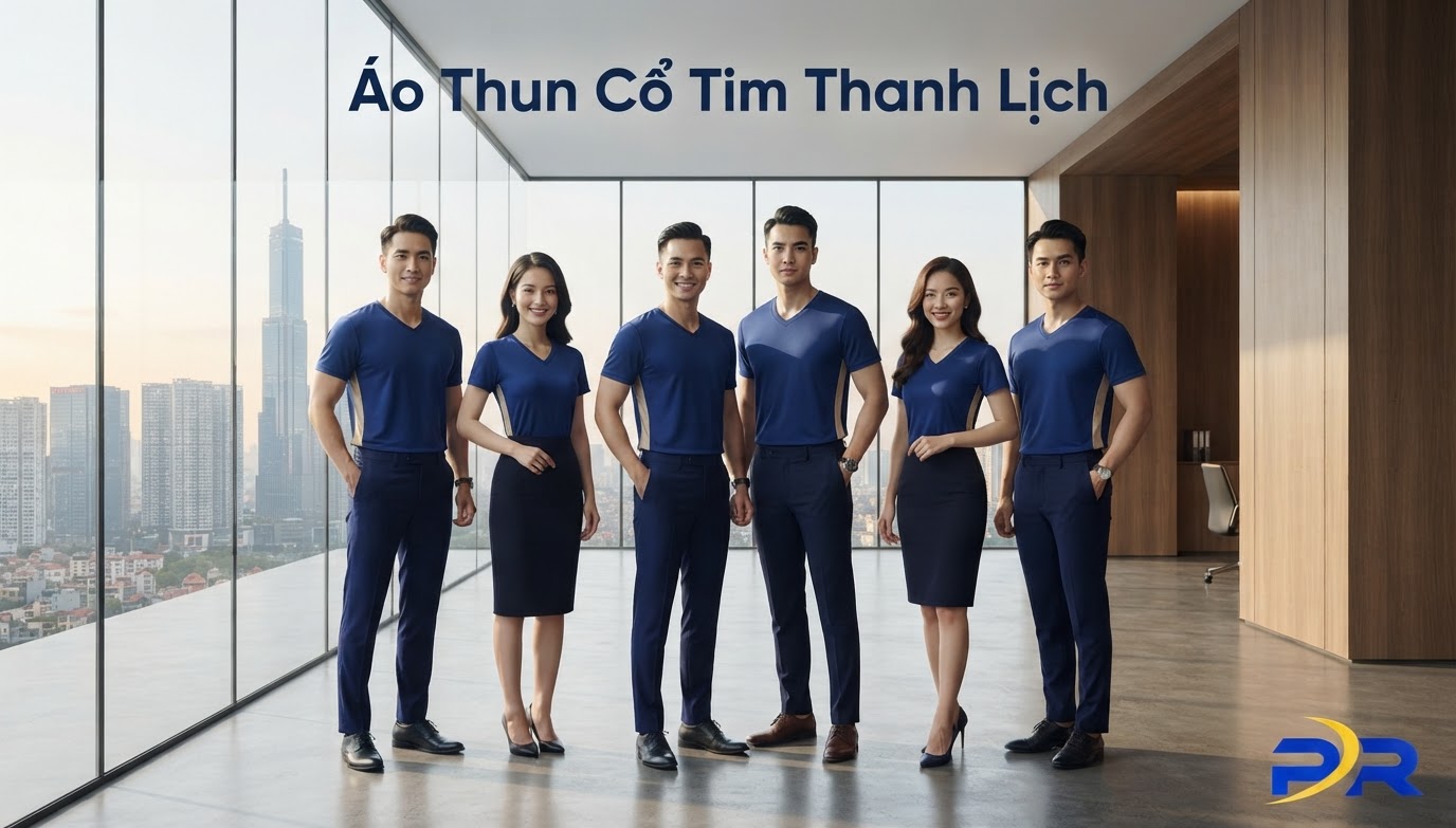 Chiến Lược Thiết Kế Áo Thun Thể Thao Cổ Tim (V-Neck) Thanh Lịch Thay Thế Cổ Tròn Truyền Thống Cho Doanh Nghiệp