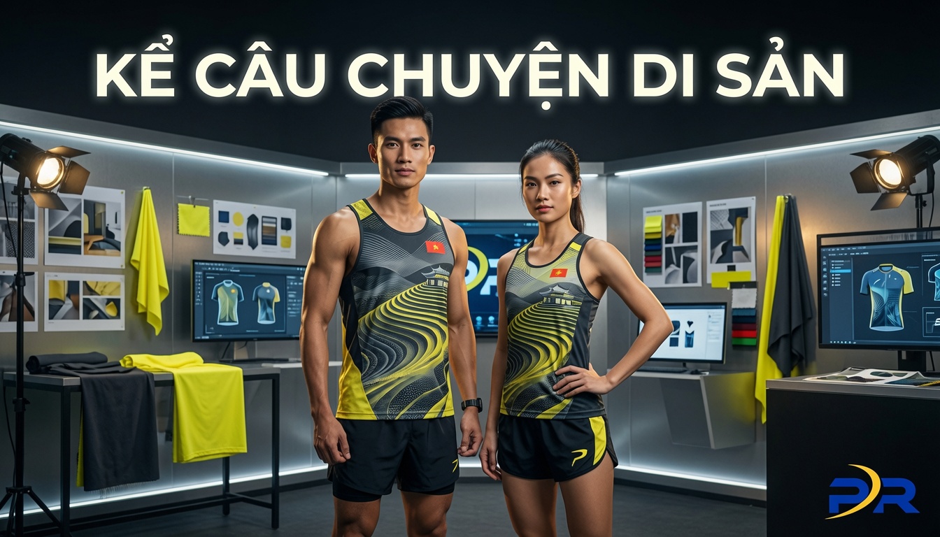 THIẾT KẾ ÁO ĐỒNG PHỤC CLB CHẠY BỘ: NGHỆ THUẬT KỂ CÂU CHUYỆN ĐỊA PHƯƠNG QUA KIẾN TRÚC SỢI & SẮC MÀU DI SẢN