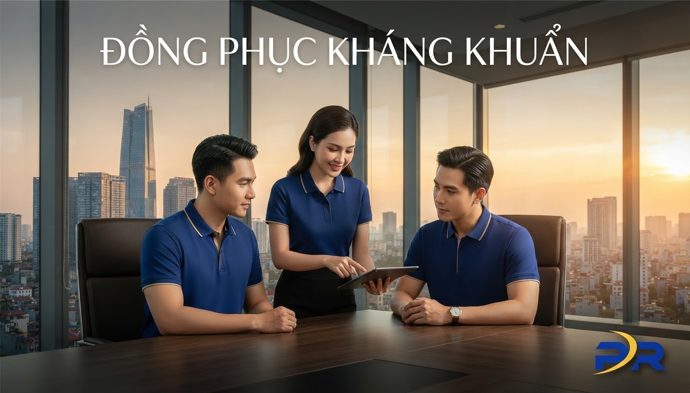 Giải Pháp Đồng Phục Văn Phòng Cao Cấp Với Công Nghệ Dệt Kháng Khuẩn Ion Bạc (Silver Ion Tech) Từ PR SPORT - Chấm Dứt Nỗi Lo Mùi Mồ Hôi Công Sở