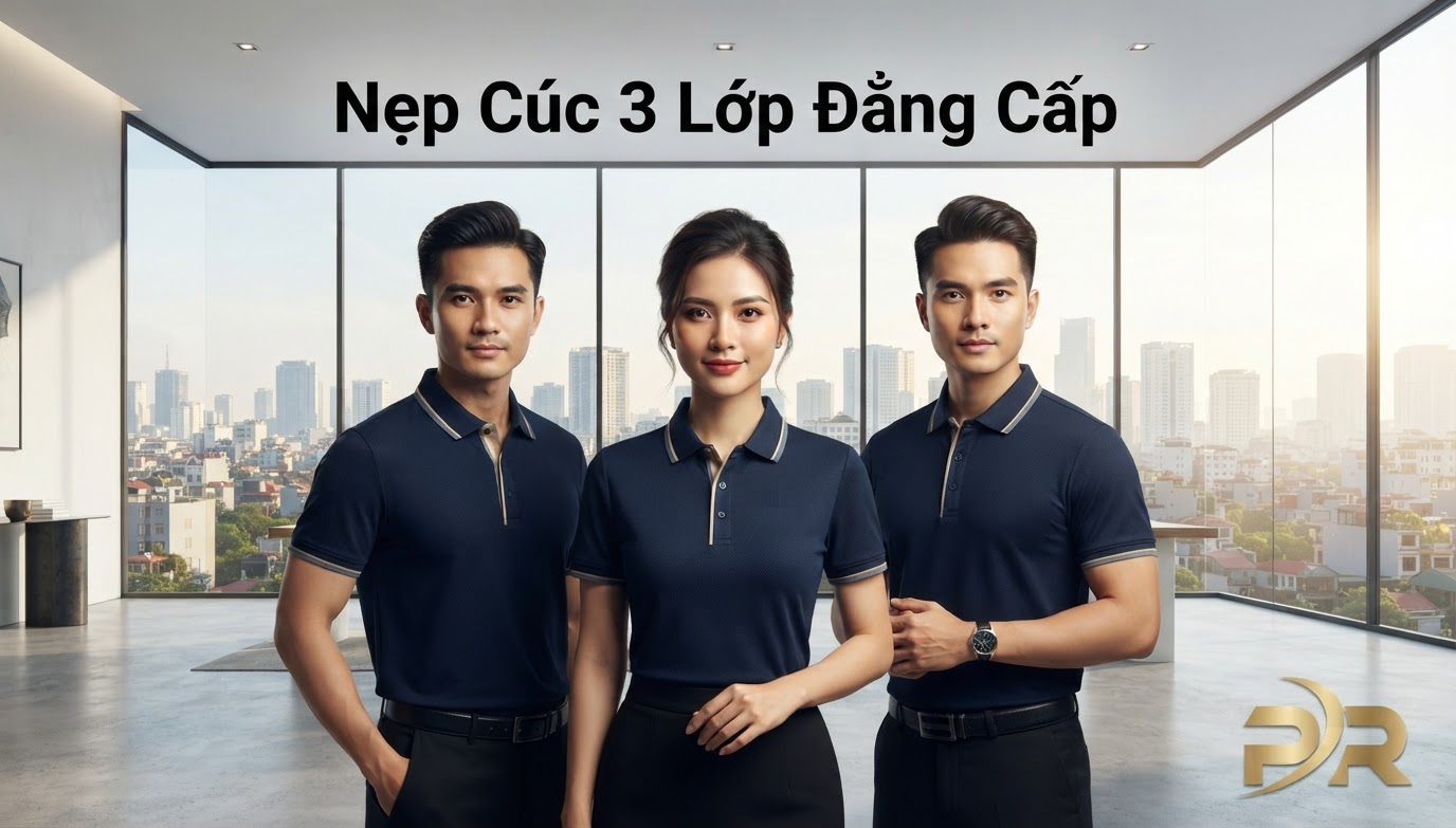 Phối Màu Nẹp Cúc Áo 3 Lớp (Triple Placket): Đột Phá Kỹ Thuật May Đo Định Hình Bản Sắc Doanh Nghiệp Cho Áo Polo Đồng Phục Cao Cấp