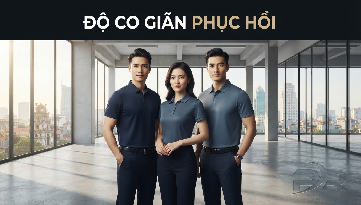 Tiêu Chuẩn Độ Co Giãn Phục Hồi (Elongation & Recovery): Giải Pháp Ngăn Ngừa Biến Dạng Áo Đồng Phục Doanh Nghiệp Sau Giặt Máy