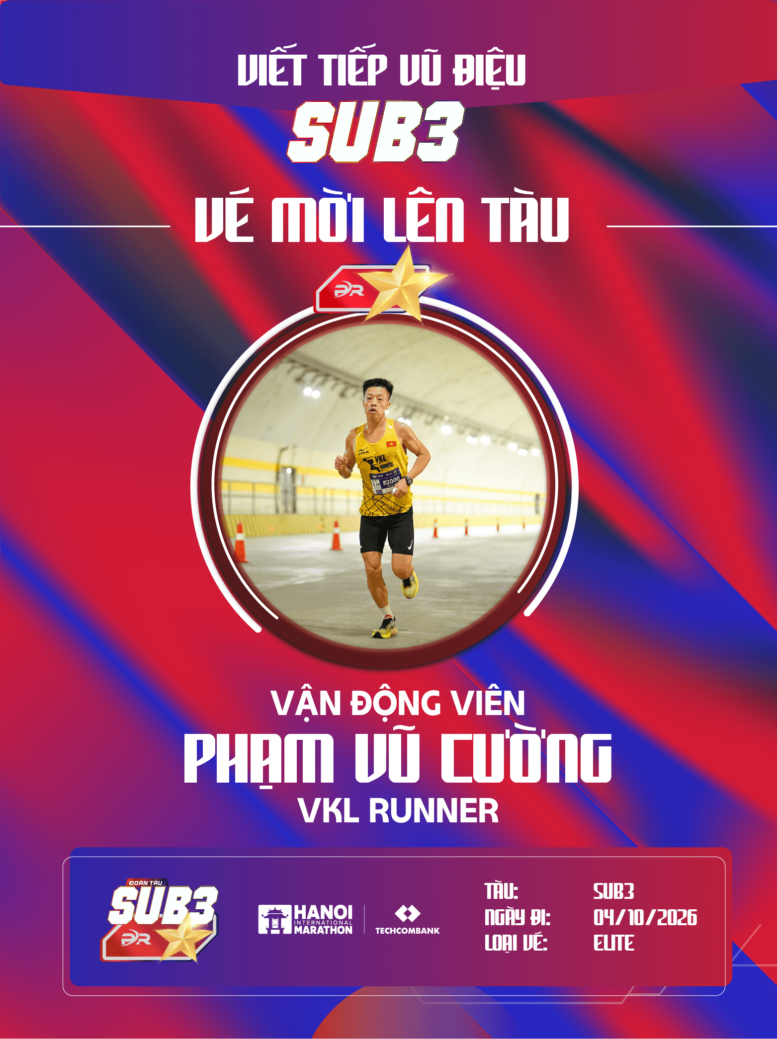 Chân Dung Phạm Vũ Cường: Đôi Chân Thép CLB Vkl Runner Và Tấm Vé Danh Giá Trên Đoàn Tàu SUB 3 – 2026