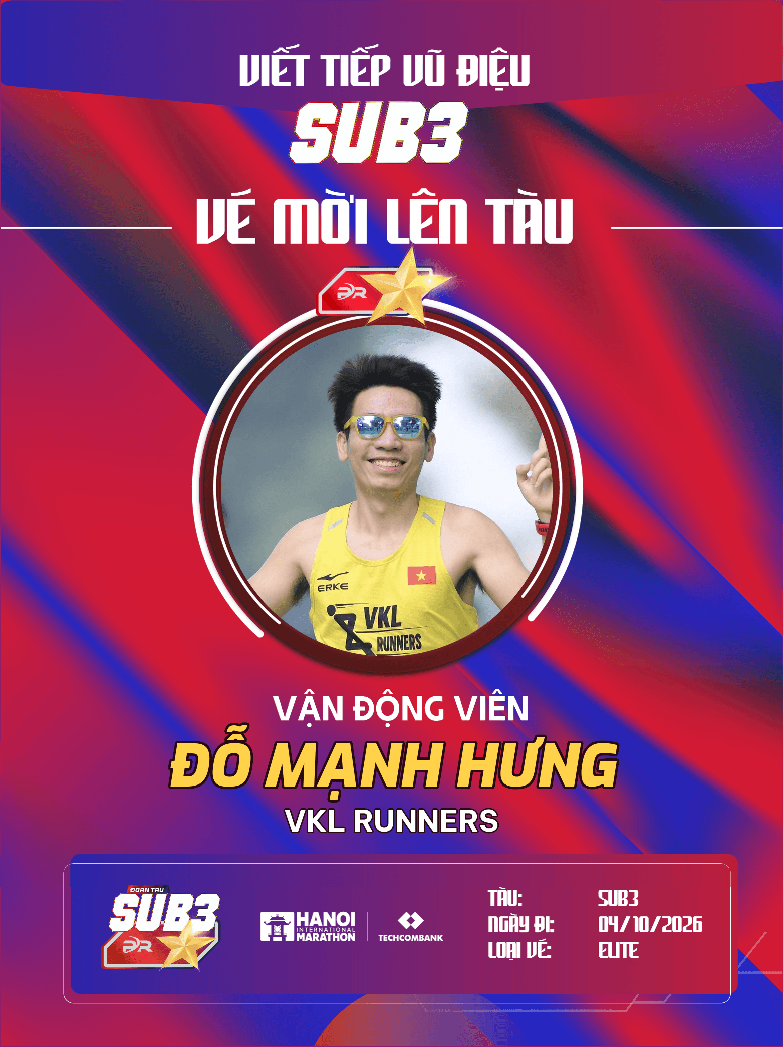 Đỗ Mạnh Hưng – Chiến Binh VKL Runners Quyết Tâm Chinh Phục Đoàn Tàu Sub 3 – 2026
