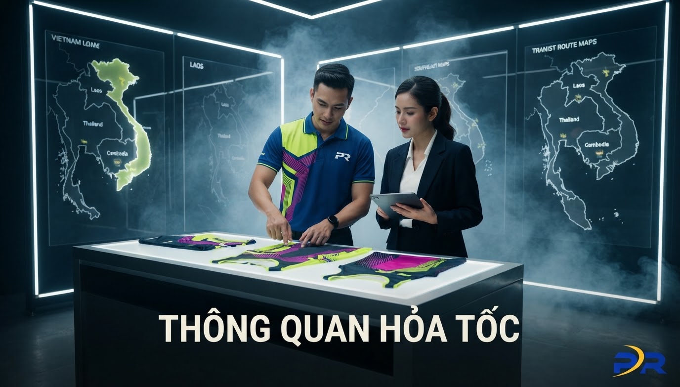 Chiến Lược Vận Chuyển Hỏa Tốc & Thông Quan Trang Phục Chạy Bộ Xuyên Biên Giới (Lào, Campuchia, Thái Lan): Giải Pháp Vận Hành Toàn Diện Từ PR SPORT
