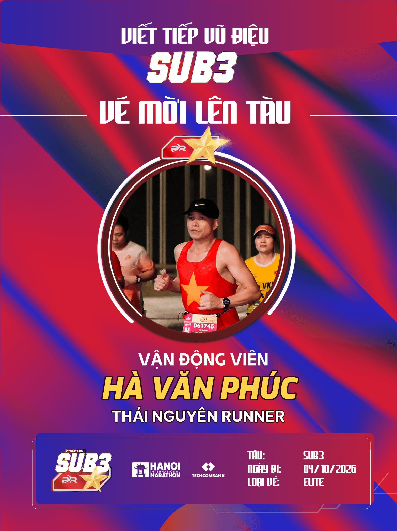Hà Văn Phúc & Kỳ Tích Tuổi 48 Cùng Thái Nguyên Runner: Bản Lĩnh Thép Trên Hành Trình ĐOÀN TÀU SUB 3 – 2026