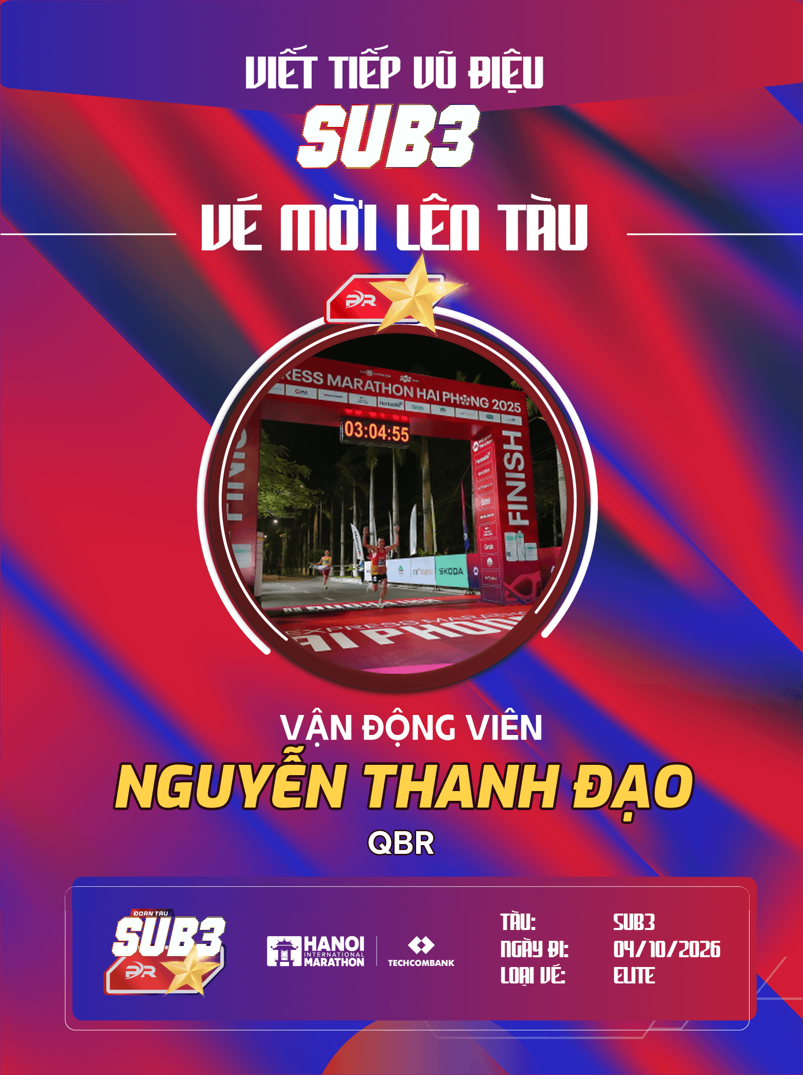 Nguyễn Thanh Đạo (CLB Qbr) Nhận Vé Lên Đoàn Tàu Sub 3 – 2026: Bản Lĩnh Đam Mê Và Hành Trình 4 Phút Bứt Phá