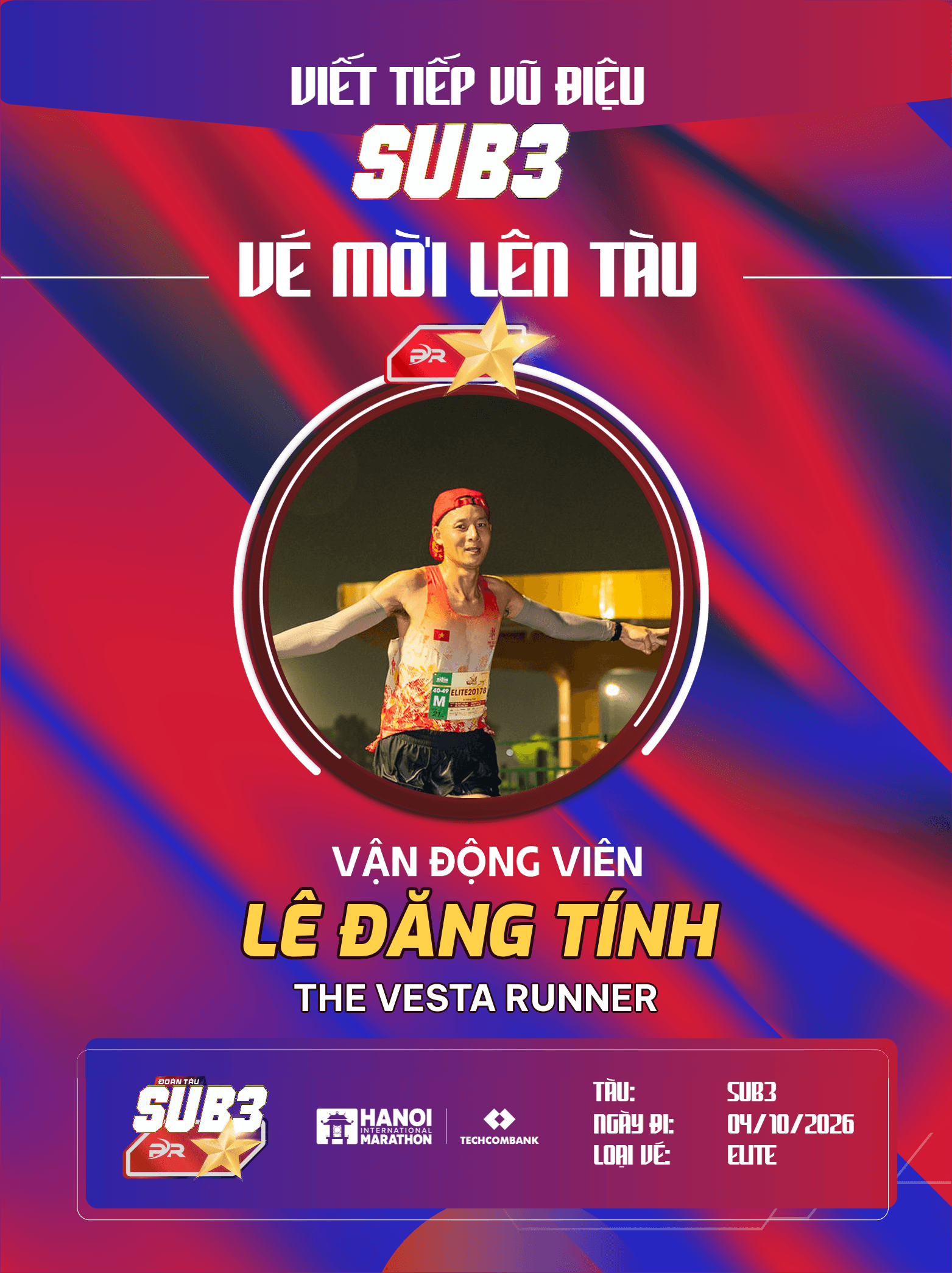 Lê Đăng Tính – Ý Chí Thép Của The Vesta Runner Cùng Đoàn Tàu Sub 3 PR SPORT