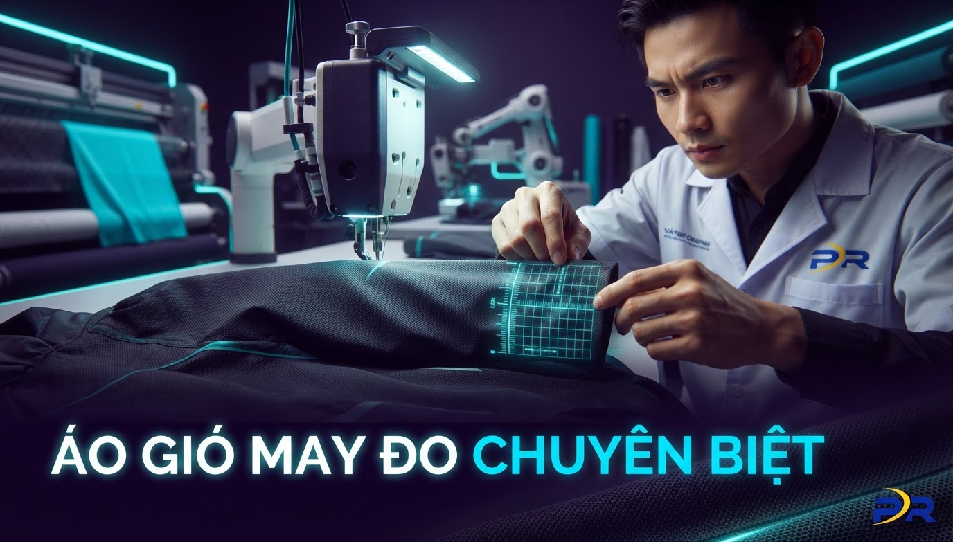 May Đo Áo Khoác Gió Siêu Nhẹ Gấp Gọn Theo Chiều Dài Tay Cá Nhân