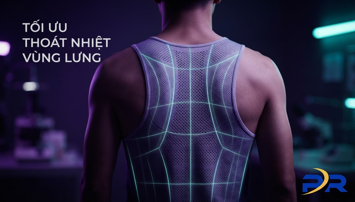 Tùy Chọn Phối Vải Lưới Dệt Kim Jacquard Tại Vùng Lưng: Đột Phá Thoát Nhiệt Cho Runner