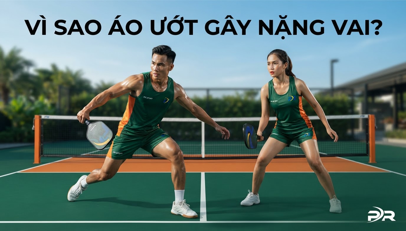 Tại Sao Áo Đấu Ướt Mồ Hôi Gây Nặng Vai Khi Chơi Pickleball? Giải Pháp Giải Phóng Động Lực Từ PR SPORT
