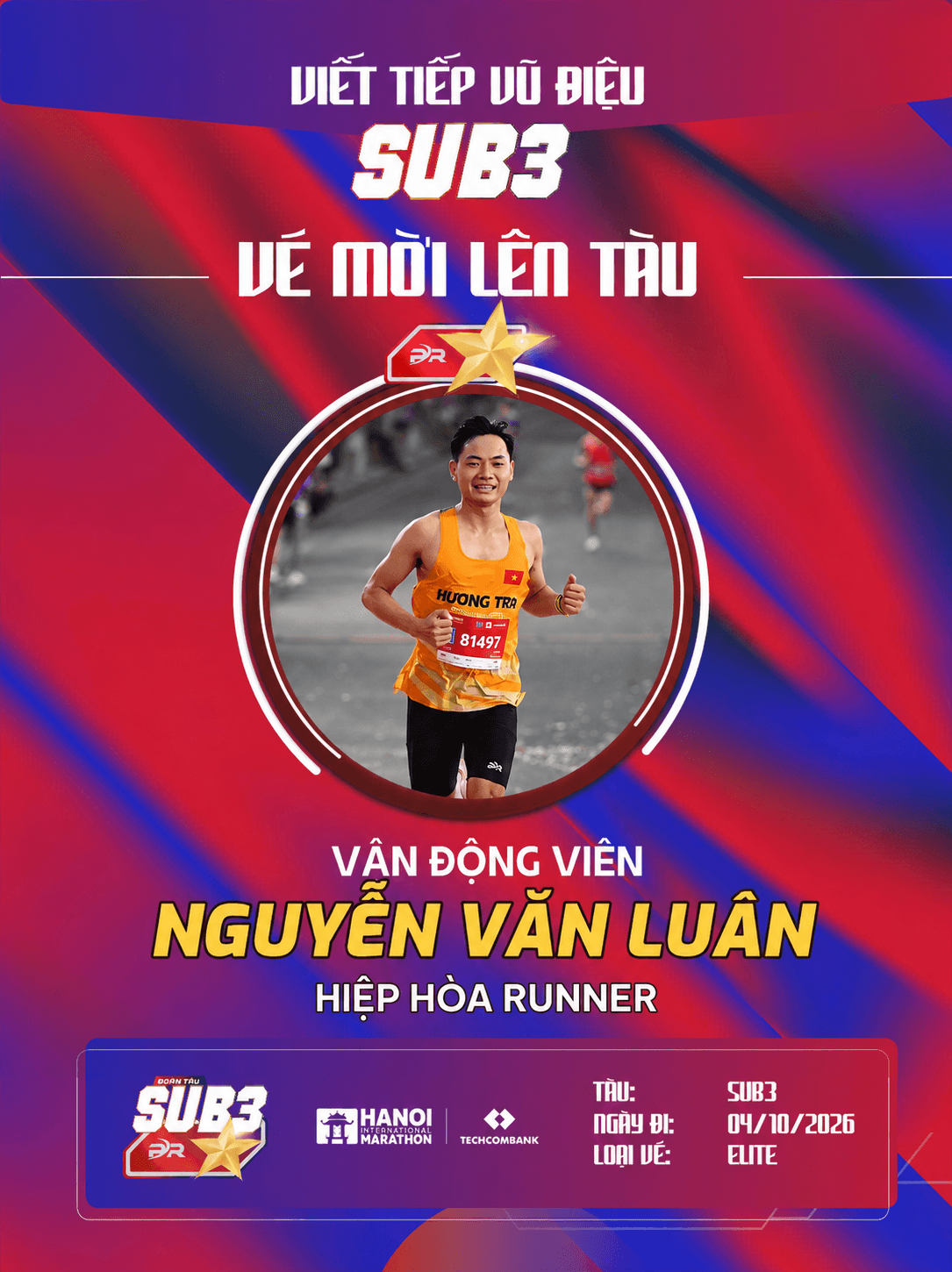 VĐV Nguyễn Văn Luân (Hiệp Hòa Runner): Đẳng Cấp 2:57:19 Và Tấm Vé Vàng Lên Đoàn Tàu SUB 3 Mùa Giải 2026