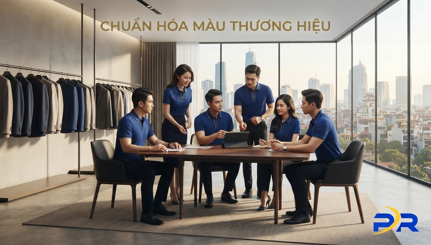 Chuẩn Hóa Hệ Màu Nhận Diện Thương Hiệu Từ Bản Vẽ 2D Sang Chất Liệu Vải Thực Tế: Giải Pháp Bảo Toàn Bản Sắc Cho Doanh Nghiệp