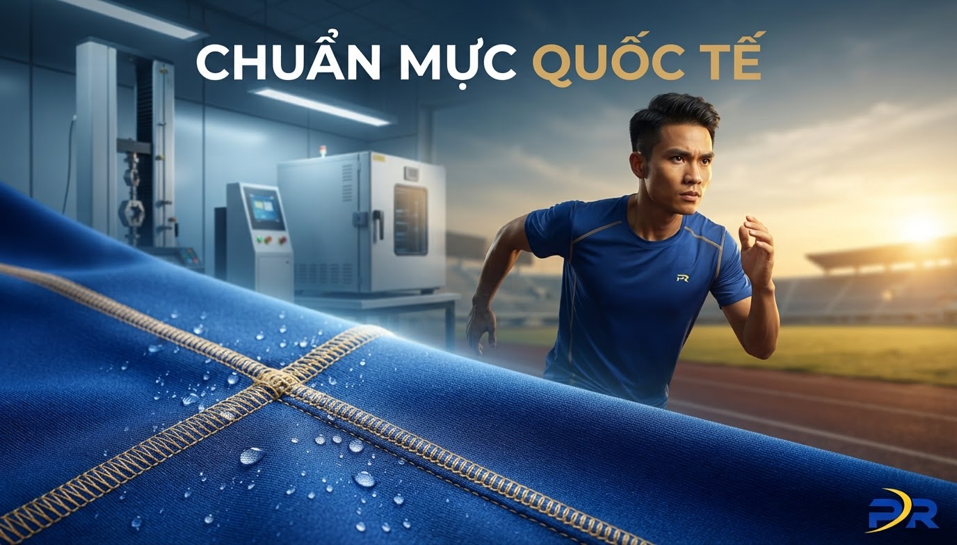 Kiểm Định Chất Lượng Đường May Và Độ Bền Màu Chuẩn Quốc Tế Cho Trang Phục Chạy Bộ PR SPORT