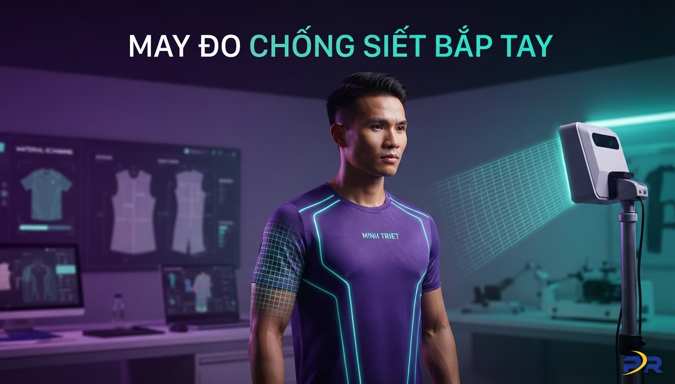 Giải Pháp Thiết Kế May Đo Tùy Chỉnh Độ Rộng Ống Tay Áo (Sleeve Fit) Chống Siết Bắp Tay Cho Người Chạy Bộ Thể Hình