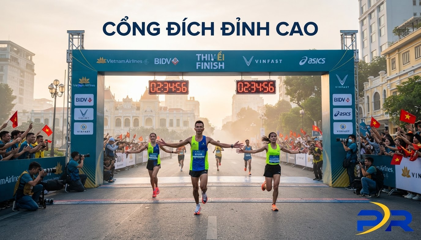 Thiết Kế Khu Vực Xuất Phát Và Cổng Đích Marathon: Tối Ưu Quản Trị Luồng Vận Động Viên Và Điểm Chạm Thương Hiệu Đỉnh Cao